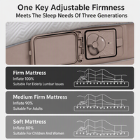 Matelas Gonflable avec Pompe Électrique Intégrée, Batterie, PVC Drop Stitch, 20 cm de Hauteur, pour Camping, Maison, Lit d'Invité, Vente en Gros
