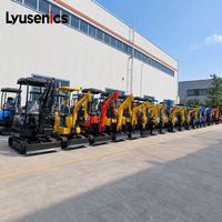 Mini Excavator Crawler Lyusenics 800kg Bersertifikasi CE dengan Mesin dan Transmisi KOOP untuk Penggunaan Pertanian, Kebun, dan Ladang