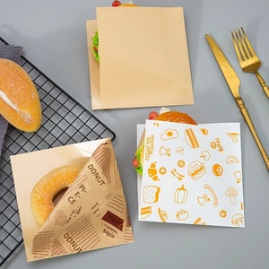 Sacchetto Triangolare Moderno Minimalista in Carta Vergine Anti-Grasso e Anti-Olio per Sandwich, Colazione e Hamburger - Product Image 4