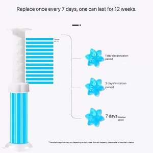 Flores Aromáticas para Inodoro, 12 Unidades, Gel Desodorante y Limpiador para Inodoro, Ambientador - Product Image 3