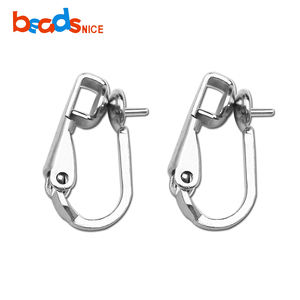 Fil d'oreille à clipser Beadsnice en argent sterling 925 réglable avec clip de boucle d'oreille à vis à charnière - Product Image 2