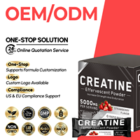 Formule personnalisée OEM/ODM, marque privée, saveur personnalisée, 5000 mg de créatine monohydrate pure, poudre effervescente, complément alimentaire pour la croissance musculaire