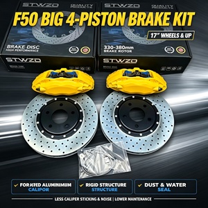 Sistemas de Frenos Automotrices F50, Juego Completo de Caliper de Freno Delantero de 4 Pistones para Toyota MK1 <span class=keywords><strong>Celica</strong></span> <span class=keywords><strong>Supra</strong></span> A40/A50, Mk2 <span class=keywords><strong>A60</strong></span>, A80, A90 - Product Image 1