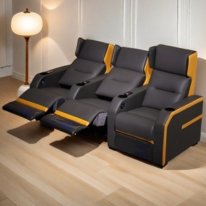 Offre Spéciale en cuir home cinéma canapé électrique cinéma chaise avec LED porte-GOBELET et USB charge port pour théâtre commercial - Product Image 4