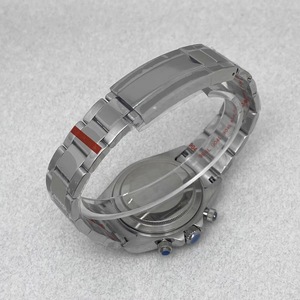 Nouvelle montre chronographe à quartz pour hommes de 39 mm en acier massif avec lunette en cristal coloré, mouvement VK63 - Product Image 6