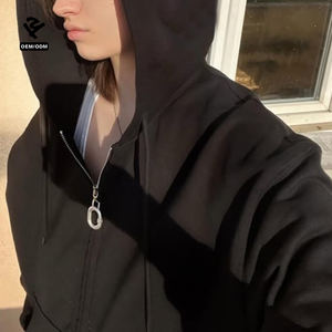 Fabricants de vêtements F5309 Sweats à <span class=keywords><strong>capuche</strong></span> personnalisés <span class=keywords><strong>Sweat</strong></span> à <span class=keywords><strong>capuche</strong></span> pour <span class=keywords><strong>femme</strong></span> <span class=keywords><strong>Sweat</strong></span> à <span class=keywords><strong>capuche</strong></span> zippé en polaire Veste à <span class=keywords><strong>capuche</strong></span> zippée Streetwear - Product Image 3