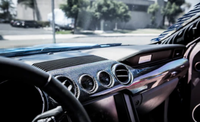 Pièce intérieure de haute qualité CCExcellent pour Mustang 2015-2023, kit de tableau de bord en fibre de carbone à 3 trous, accessoires intérieurs de voiture