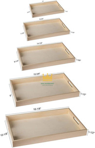 Plateau rectangulaire pour le petit-déjeuner et les boissons avec finition laquée en bois écologique, décoratif, prix abordable, en provenance du Vietnam - Product Image 2