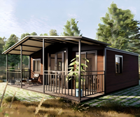 Maison modulaire à deux chambres, maison préfabriquée portable avec cuisine, salle de bain et salon