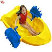 Bateau gonflable à manivelle double-pagaie en PE épaissi, écologique, pour piscines, garantissant une navigation stable et un équilibrage optimal