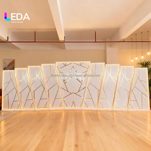 Panneau de fond LEDA, nouveau design, lignes dorées, éléments décoratifs pour banquets de mariage - Product Image 1