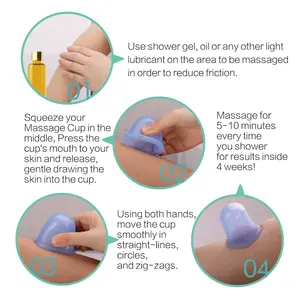 Cangkir terapi selulit, 4 buah set cangkir pijat vakum silikon anti selulit dan nyeri - Product Image 2