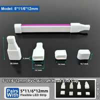 Kit de connecteurs pour avion 4x14mm et 5x11mm, embouts pour bande LED néon, bande lumineuse flexible, embouts PVC, accessoires pour bande LED