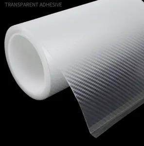 Autocollants transparents 3D en fibre de carbone pour vitres intérieures et extérieures de véhicules avec technologie de dégagement d'air sans bulles