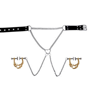 QK-C8164JS Nieuwe Gouden Tepelklemmen Hoogwaardig Metalen Materiaal Geeft Een Tintelend Gevoel Aan Tepels Bdsm-Apparaat Erotisch Korset - Product Image 5