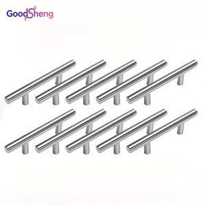 Goodsheng Modern Hollow T Bar Stainless Steel Bathroom Wardrobe Dresser Furniture Hardware Pulls Cabinet <strong>Door</strong> Drawer Handle - Product Image 1