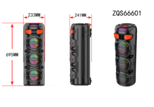 3CH 30 Wát đỉnh kép loa siêu trầm cho bluetooth loa với RGB <span class=keywords><strong>LED</strong></span> chiếu sáng Đảng Chain & beat-driven ánh sáng hiển thị loudest âm thanh - Product Image 3