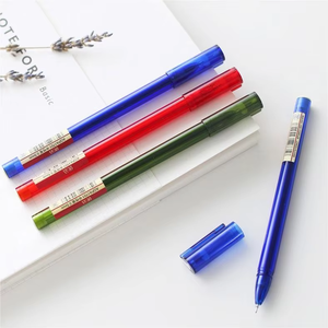 X1104-2 Alat Tulis Sekolah Promosi Kustom Pulpen Gel 0.5MM Plastik Tinta Cepat Kering Pulpen Tulis Alat Tulis Siswa Grosir - Product Image 2