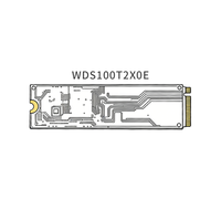 New Black SN850X Internal SSD 1TB WDS100T2X0E for Desktop Gaming PCIe Gen4 7300MB/s Read/6300MB/s Write Metal & Plastic Shell