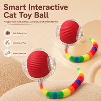 Balle intelligente autotractante transfrontalière pour chien, jouet résistant aux morsures, auto-entretenant, pour chat et chaton, en ABS