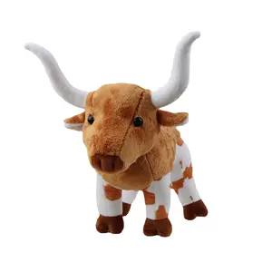 Longhorn Cow Real Plush Animal Toys Kids Gift Longhorn Cow Customized Plush Toys