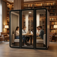 UNIBOOTH Cabine Silencieuse Personnalisée en Aluminium Ignifuge ASTM-E84 33dB ISO 23351 Installation Rapide en 30-45 Min pour Bureau à Domicile et Espace de Travail Vente en Gros