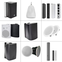 Système de sonorisation pour extérieur, amplificateur de bureau connecté en Bluetooth avec haut-parleur de plafond 8 ohms, corne murale
