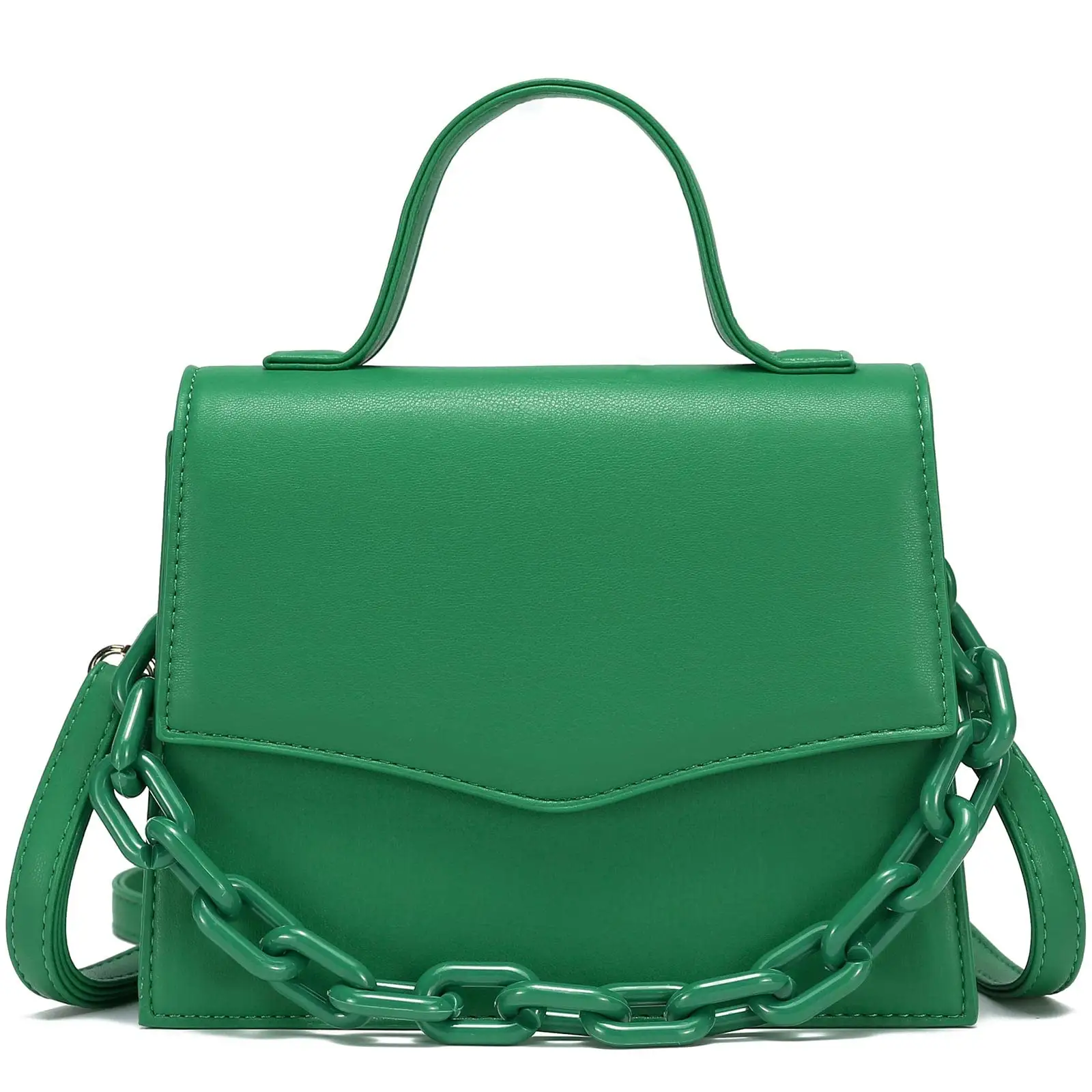 Designer Women Clutch Mini Purses Detachable Plastic Chain Trendy Leather Purses And Handbags