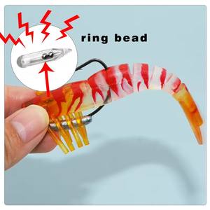 Esca Morbida a Forma di Gamberetto TAKEDO 90mm 120mm con Amo VMC, Esca da Pesca in TPR per Spigola, Esca Artificiale a Forma di Gamberetto, Esca Morbida da Pesca - Product Image 3