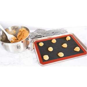 Tapis de cuisson en silicone perforé personnalisé, 2 faces avec motifs ronds, réutilisable, antiadhésif, pour four, pour biscuits, macarons, pain - Product Image 3