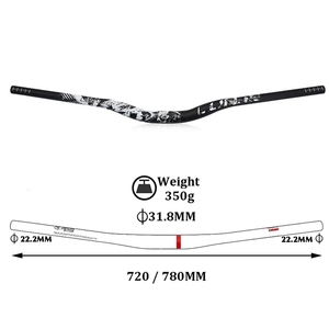 Guidon <span class=keywords><strong>de</strong></span> vélo vtt en forme d'hirondelle, 31.8*720/780MM, accessoires <span class=keywords><strong>de</strong></span> poignée <span class=keywords><strong>de</strong></span> vélo ultralégers, pièces <span class=keywords><strong>de</strong></span> cyclisme sur route <span class=keywords><strong>de</strong></span> montagne BMX - Product Image 4