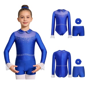 Costumes <span class=keywords><strong>de</strong></span> <span class=keywords><strong>gymnastique</strong></span> pour filles <span class=keywords><strong>de</strong></span> 6 à 16 ans, <span class=keywords><strong>tenue</strong></span> <span class=keywords><strong>de</strong></span> patinage artistique, justaucorps avec short et bandeau pour spectacles <span class=keywords><strong>de</strong></span> danse - Product Image 4