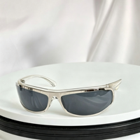 Lunettes de soleil sport polarisées légères dégradées unisexe UV400, monture carrée intégrale, pour cyclisme et course en extérieur multicolores