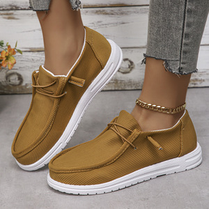 Zapatos de lona <span class=keywords><strong>Dana</strong></span> para mujer, zapatos planos de boca poco profunda, nuevos zapatos de mujer - Product Image 1