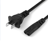 Cable de Alimentación Estándar Estadounidense de Guangzhou, Cable de Extensión de Corriente con Enchufe de 2 Pines C7 para Computadora