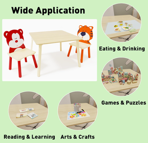 Hiện Đại Tùy Chỉnh Trong Nhà Cảm Giác Trẻ Em Bàn Và Ghế Đặt 1 Bảng 3 Ghế Trò Chơi Ăn Bàn Và Ghế Cho Trẻ Em - Product Image 5