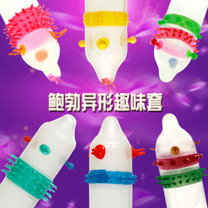 Bestseller Männliches Penis-Kondom mit Noppen Superdünne Realistische Vagina-Stimulation Naturlatex Männerkondome - Product Image 4