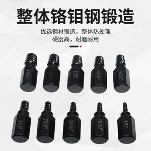 Juego de Extractores de Tornillos Hexagonales Imperiales Personalizados al por Mayor, Herramienta para Quitar Tornillos Rotos, Extractor de Pernos - Product Image 4