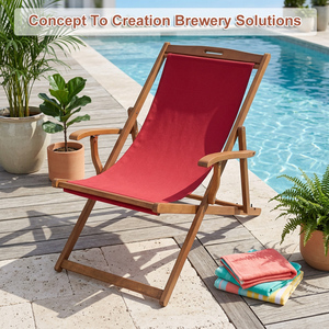Sedia da Spiaggia Pieghevole in Legno Impermeabile di Alta Qualità, Facile da Trasportare, Produttore di Sedie Promozionali Premium - Product Image 2