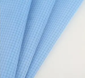 Chất Lượng Cao 5Mm Lưới ESD Phòng Sạch Vải Polyester Carbon Chống Tĩnh ESD Vải Bụi Miễn Phí Quần Áo Vải