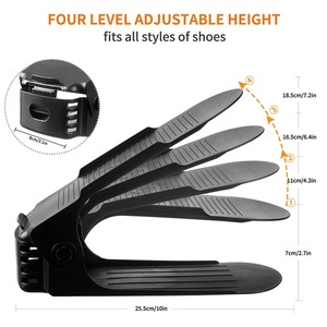 Shoe Organiser Adjustable Space Saving Shoe Cabinet Layered Storage Wider Upgraded Shoe Tray Double Thickened Shoe <b>Racks</b> - Product Image 3