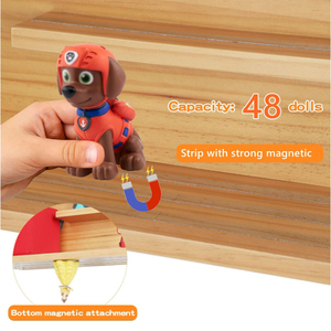 Étagère magnétique Tonies, pour le rangement et l'affichage des figurines Toniebox, compatible avec la station de charge pour la chambre des enfants, en pin - Product Image 5