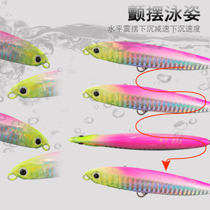 Esca per matita in piombo che affonda i denti velenosi con nuovo gancio rinforzato a prova di ruggine esca vibrante a fusione Ultra lunga - Product Image 1