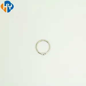 Nickel überzogene buch ringe 19mm lose blatt binder ringe für kalender