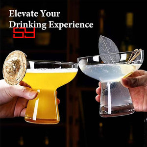 SUNYO - Vasos de Cristal Grueso Personalizados, Sin Plomo, Transparentes, Sin Tallo, para Cócteles, Margaritas, para Bares, Hoteles y Restaurantes - Product Image 5