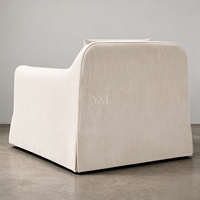 Fauteuil d'appoint moderne en tissu recouvert de tissu, fauteuil inclinable simple rembourré pour salon