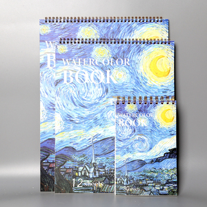 Blocco per Acquerello a Spirale 300gsm con Copertina <span class=keywords><strong>Van</strong></span> <span class=keywords><strong>Gogh</strong></span> <span class=keywords><strong>Notte</strong></span> <span class=keywords><strong>Stellata</strong></span>, 2 Formati per Pittura ad Acquerello, Artisti, Studenti, Scuola, Arte, Ufficio - Product Image 1