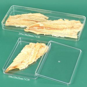 SUNSHING Flat Clear Acrylic Container with Lid Transparent Plastic Candy Box for Food Snack Biscuit <b>Sweet</b> Nuts <b>Packaging</b> Storage - Product Image 1