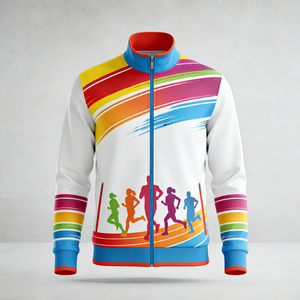 Chaqueta Deportiva Ligera Personalizada al por Mayor para Maratón, Corte Ajustado, con Cierre, Chaqueta Larga para Entrenamiento - Product Image 6