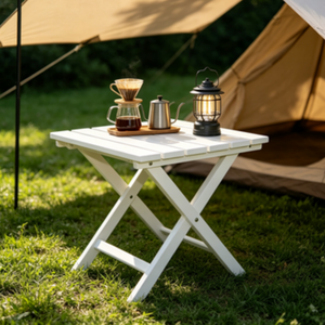 Table d'appoint portable, robuste, en bois de <span class=keywords><strong>sapin</strong></span>, design pliable pour petits espaces, balcon et terrasse - Product Image 4